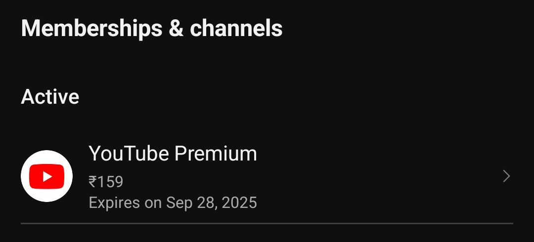 YouTube Premium Expiry Date